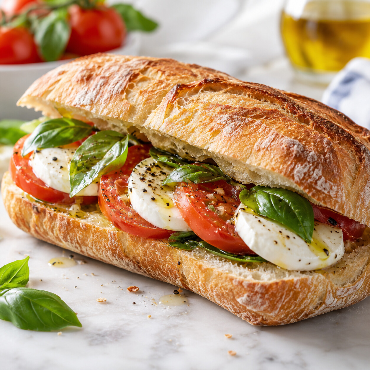 Caprese sandwich